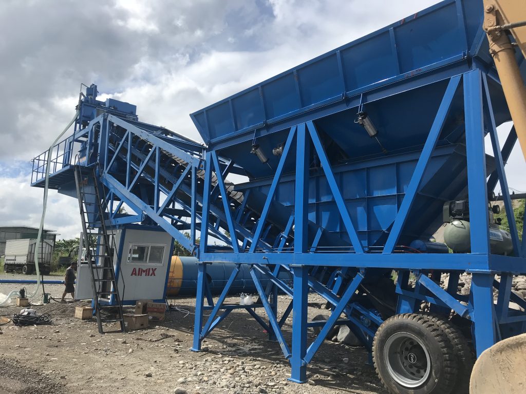 mobile concrete batch mix plant