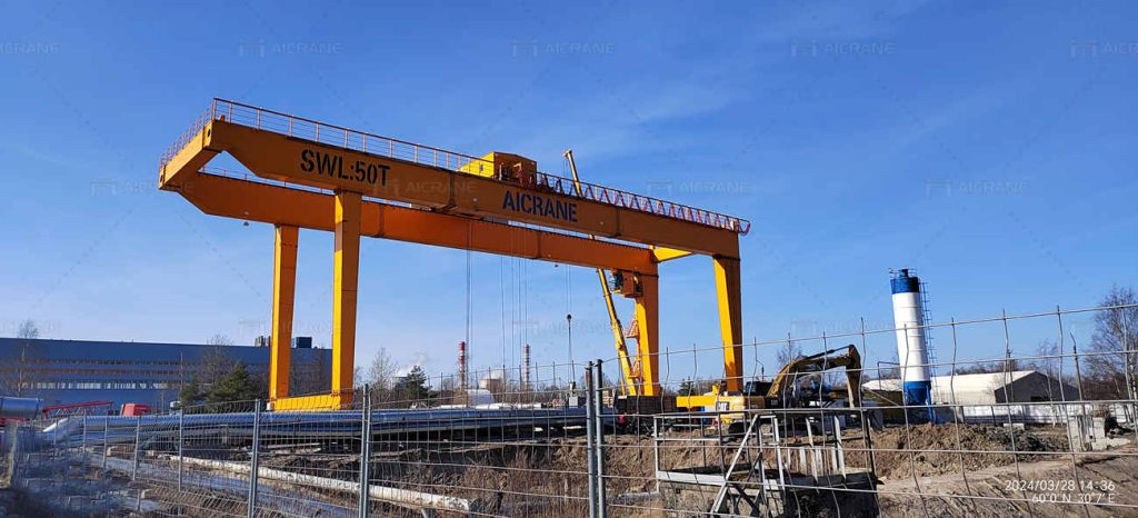 50 Ton Gantry Crane for Tunnel Construction in Russia