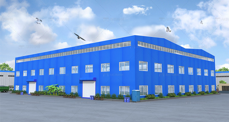 multi storey double span steel structure warehouse